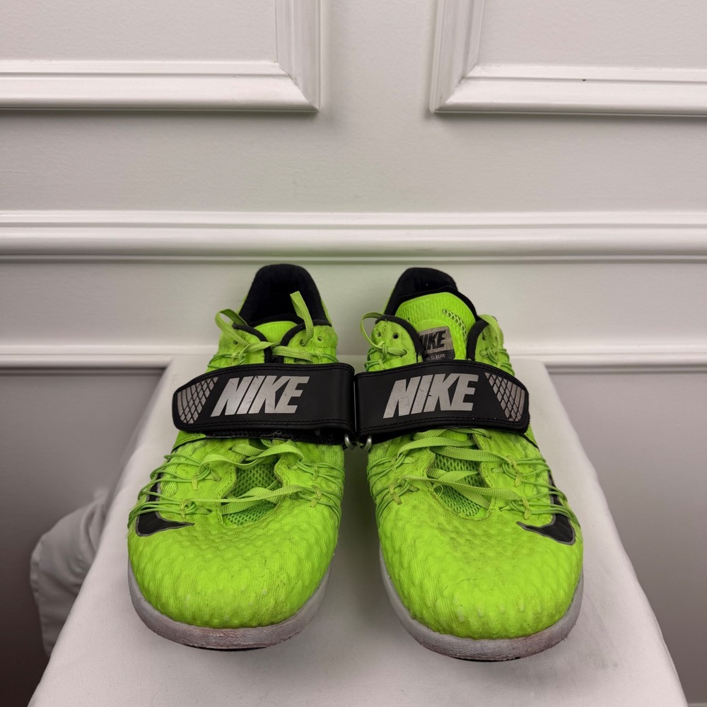Nike Zoom TJ Elite Triple Jump Spikes Neon Green Mens 11.5 705394-302